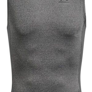 Under Armour Mens HeatGear Compression Tank Top Gray Sleeveless Shirt small